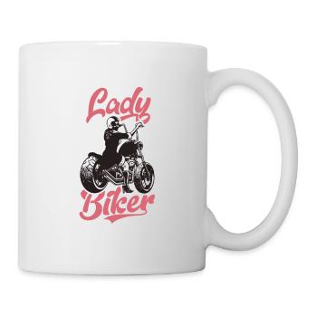 Lady Biker - Tasse - Weiß - Rechts