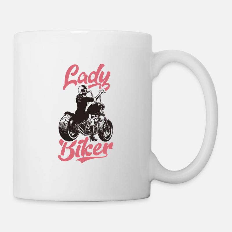 Lady Biker - Mug blanc - blanc