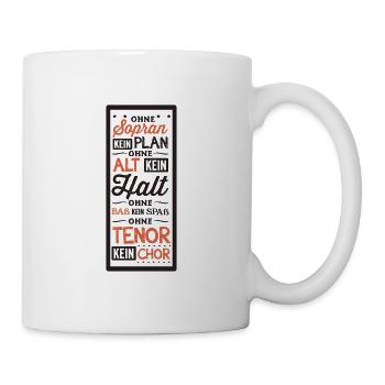 Chor - Sopran, Alt, Tenor, Baß - Tasse - Weiß - Rechts