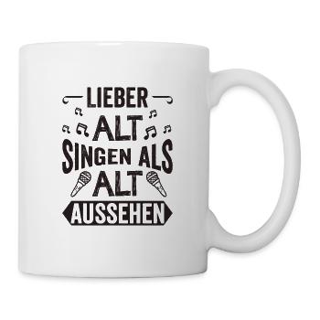 Singen. Sänger. Alt. - Tasse - Weiß - Rechts