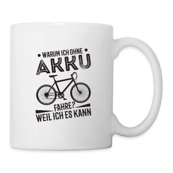 Fahrrad ohne Akku - Tasse - Weiß - Rechts