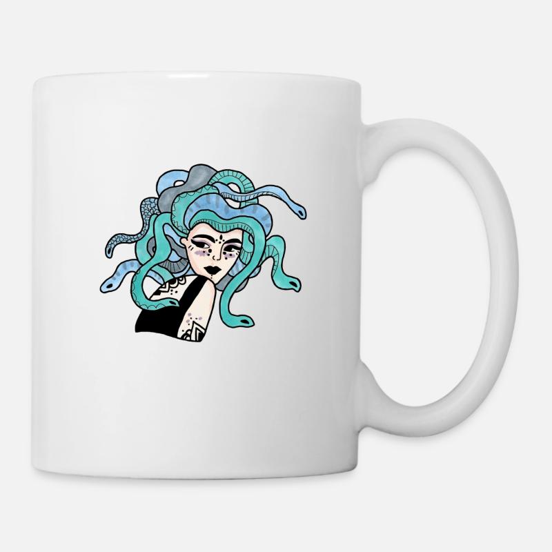Eingefärbte Medusa Nr. 3 - Tasse - Weiß