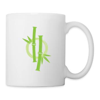 Bambus japanischer Enso Kreis - Tasse - Weiß - Rechts