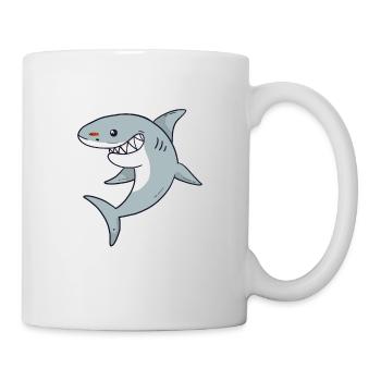 big shark cool shark lover - Mug - white - Right
