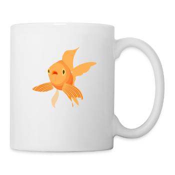 goldfisch süß schön - Tasse - Weiß - Rechts