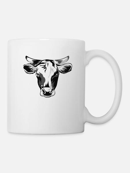 lustige kuh kuhl - Tasse - Weiß