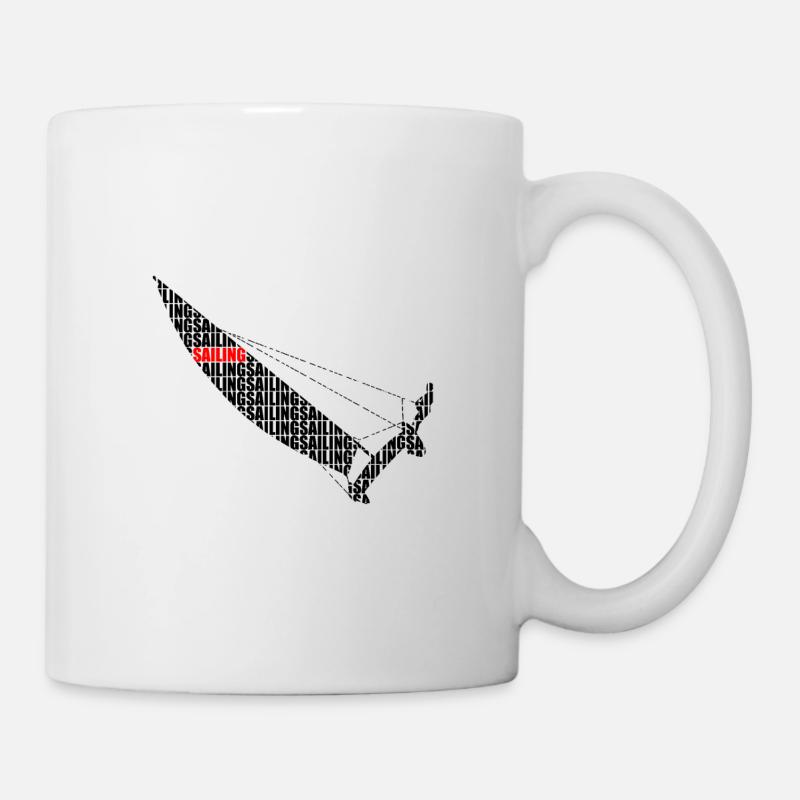 Katamaran mit Sailing hervorgehoben - Tasse - Weiß