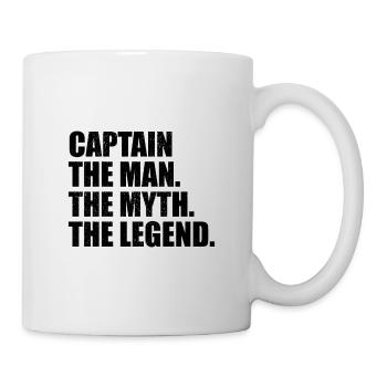 Captain Man Myth Legend distressed - Tasse - Weiß - Rechts