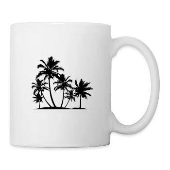Palm island silhouette - Mug - white - Right