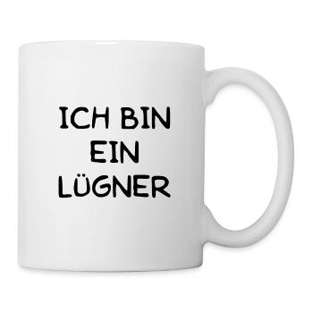 ich bin ein lügner luegner schwindler betrüger - Tasse - Weiß - Rechts