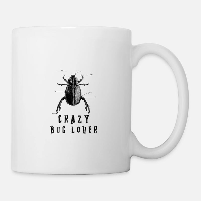Crazy Bug Lover - Tasse - Weiß