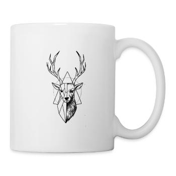 schwarzwald hirsch hirschkopf - Tasse - Weiß - Rechts
