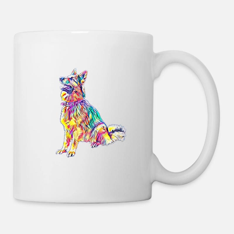 Schäferhund - Tasse - Weiß