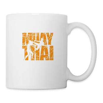 Combat de Muay Thai avec style - Mug blanc - blanc - Droite