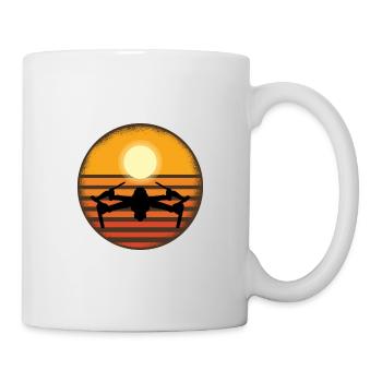 Drohne drohnen Shirt - Tasse - Weiß - Rechts