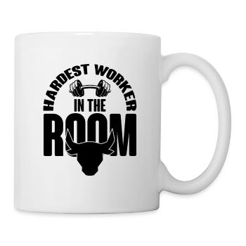HARDEST WORKER IN THE ROOM Muscle Shirt Power Lift - Mug - white - Right