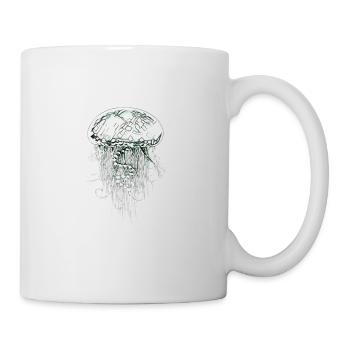 Qualle - Tasse - Weiß - Rechts