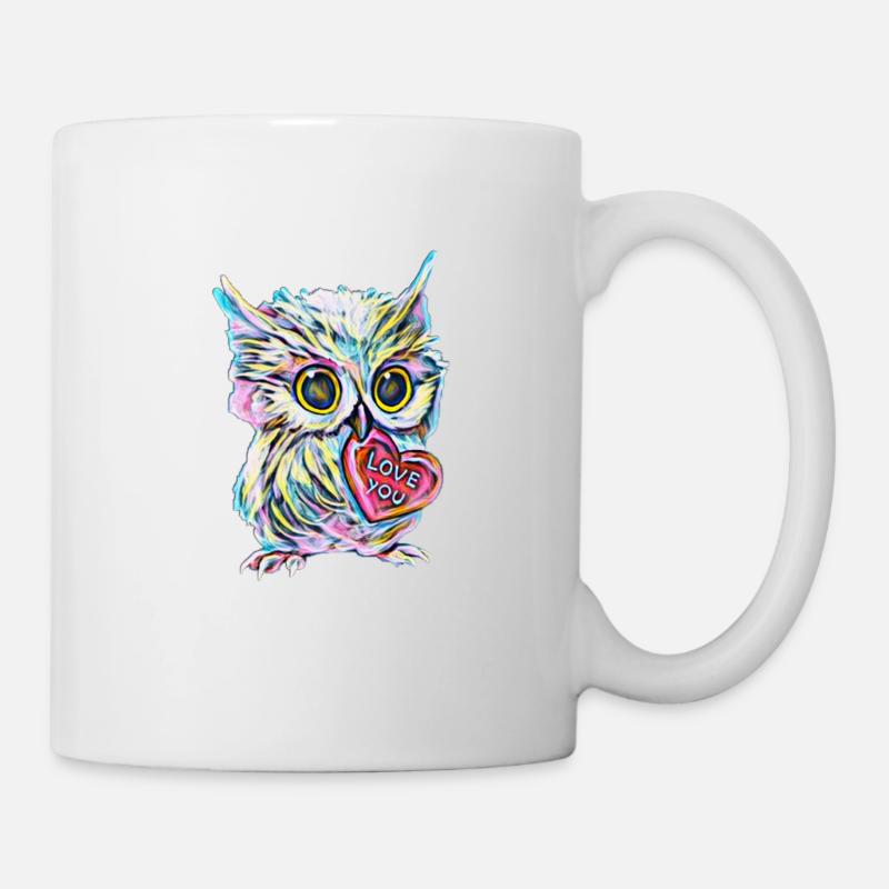Eule - Tasse - Weiß
