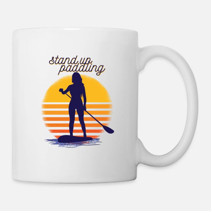 Stand Up Paddling Girl SUP - Tasse - Weiß