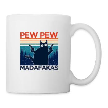 pew pew chat drôle idée cadeau chat drôle - Mug blanc - blanc - Droite