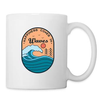 Waves Landscape Nature Surfing Holiday Gift - Mug - white - Right