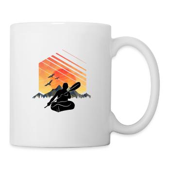 Canoe kayak paddle boat shirt - Mug - white - Right