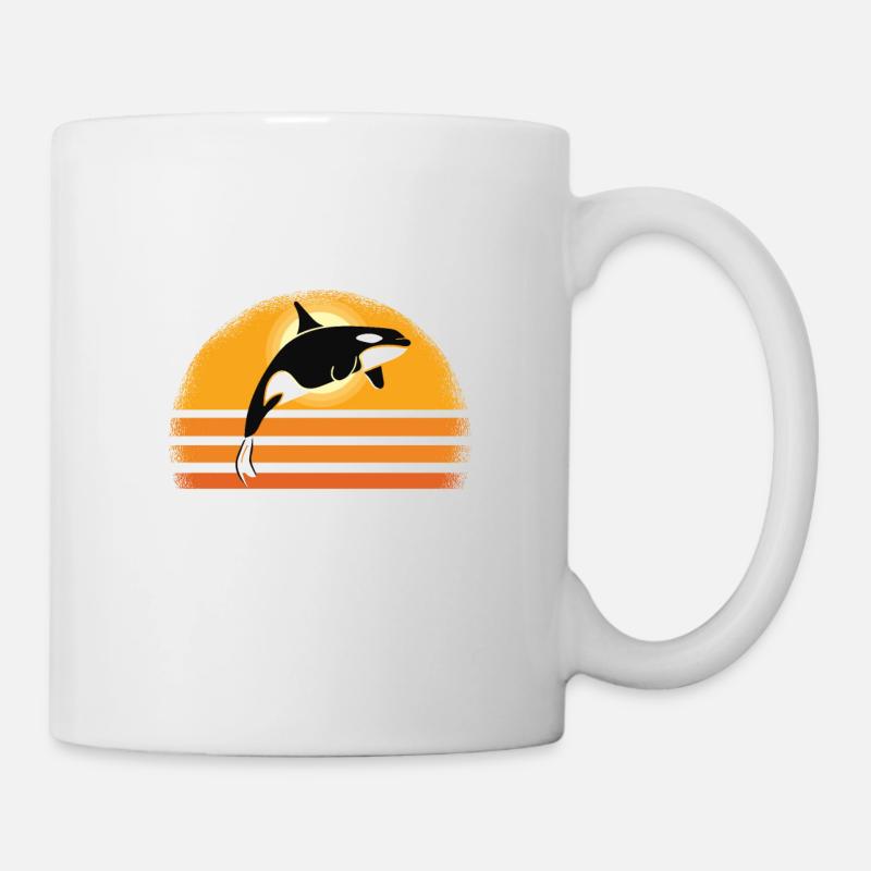 Orca Killerwal Wal Shirt - Tasse - Weiß