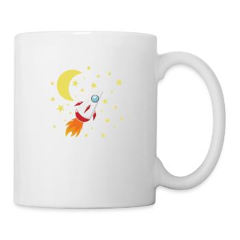 Einschulung Schultüten Rakete - Tasse - Weiß - Rechts