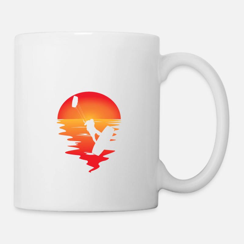 Kite kitesurfing surfer shirt gift - Mug - white