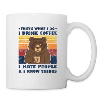 That's What I Do I Drink Coffee Bear graphic - Mug - white - Right