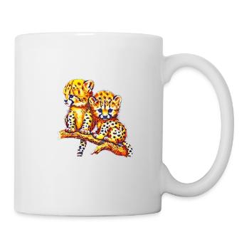 Guépards - Mug blanc - blanc - Droite