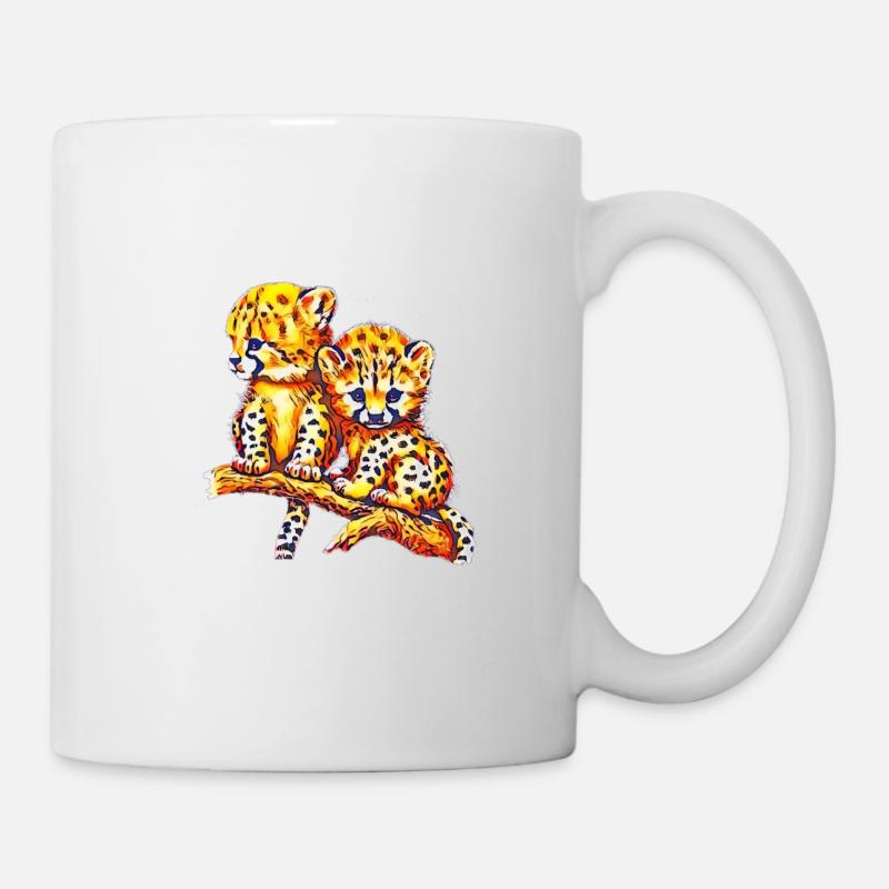 Guépards - Mug blanc - blanc