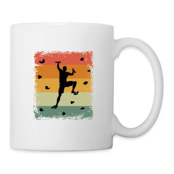 Vintage Boulder Vêtements Pour les grimpeurs - Mug blanc - blanc - Droite