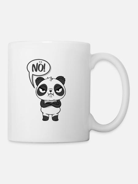 Lustiger Panda im Comic Style - Einfach mal NÖ - Tasse - Weiß