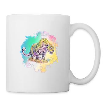 Leopard - Tasse - Weiß - Rechts