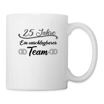 Silberhochzeit Hochzeitstag Ehefrau Geschenk - Tasse - Weiß - Rechts