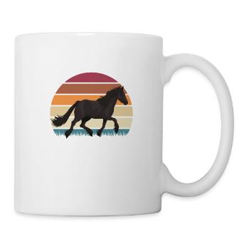 Horse girl shirt for horse lovers - Mug - white - Right