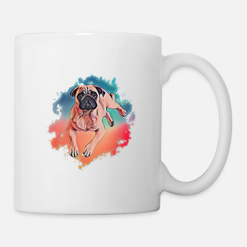 Mops - Tasse - Weiß