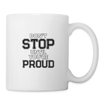 Don't Stop Fitness Motivation Saying Gift Idea - Mug - white - Right