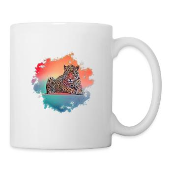 Leopard - Tasse - Weiß - Rechts