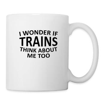 Train trains montre disant cadeau - Mug blanc - blanc - Droite
