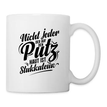 Stuckateur Handwerker Gipser Geschenk - Tasse - Weiß - Rechts