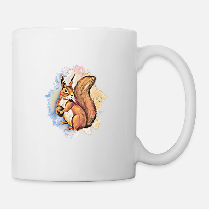 Eichhörnchen - Tasse - Weiß