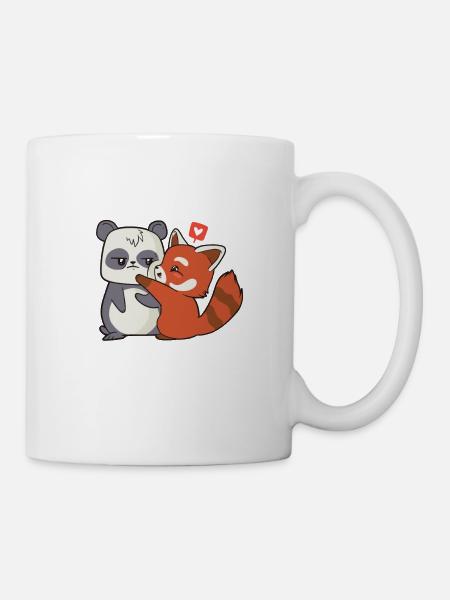 Panda and red panda motif for panda lovers - Mug - white