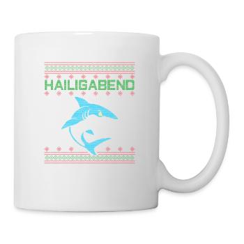 Weihnachten Angeln Angler Fischen Ugly Xmas - Tasse - Weiß - Rechts