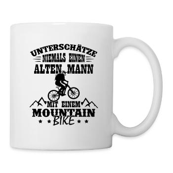 Mountainbike Downhill Bikepark MTB Fully Motiv - Tasse - Weiß - Rechts