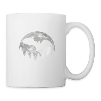Chauve-souris drôle pleine lune Halloween - Mug blanc - blanc - Droite