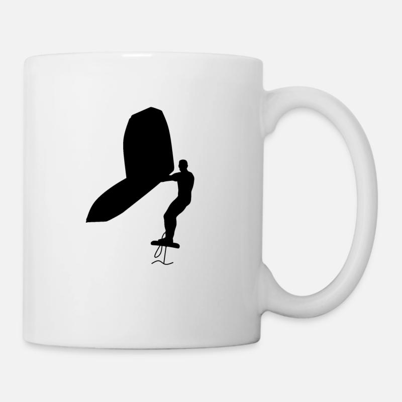 Surfer beim Foilen - Tasse - Weiß