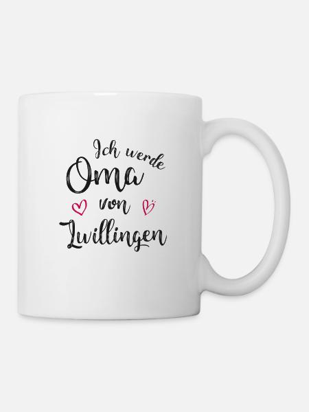 Oma werden Zwillinge Ankündigung Baby Geburt - Tasse - Weiß