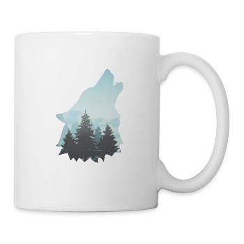 Wolf Natur Wölfe Wolfsrudel - Tasse - Weiß - Rechts